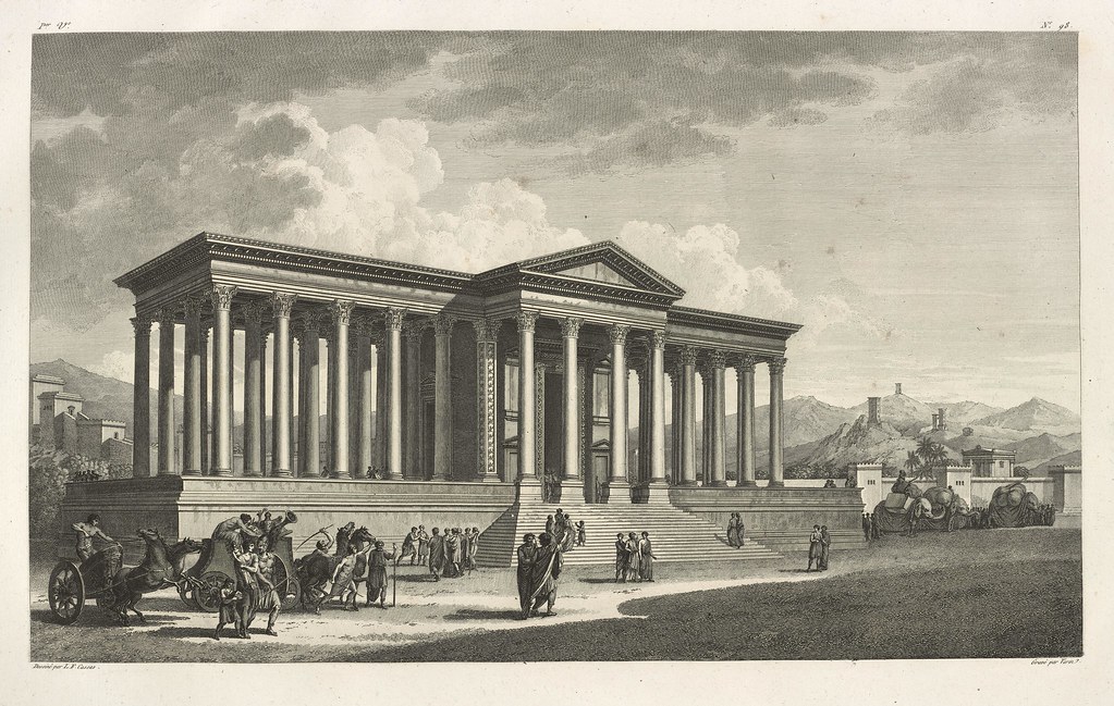 Reconstruction of portico for Temple of the Standards