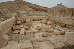 Palmyra - Temple of Allat interior with tabernacle base