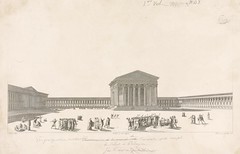 Temple of Bel, reconstruction, view of the temple and courtyard