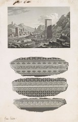 Valley of the Tombs (top), detail of decorative patterns (bottom)