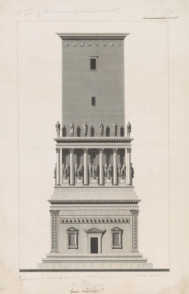 Tower tomb, reconstruction