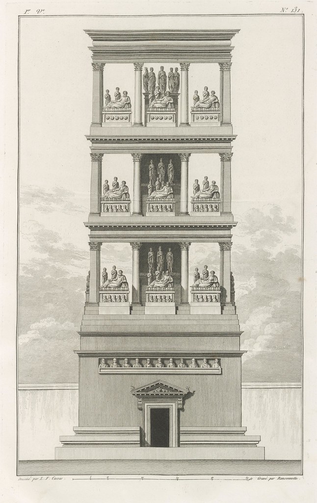 Tower tomb, reconstruction